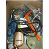 Image 2 : 2 BOXES OF MISC. SCREWS, NAILS, ELECTRIC DRILL, POP RIVET SET, ETC.