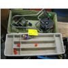 Image 1 : FISHING BOX WITH ASST. REELS, ETC.