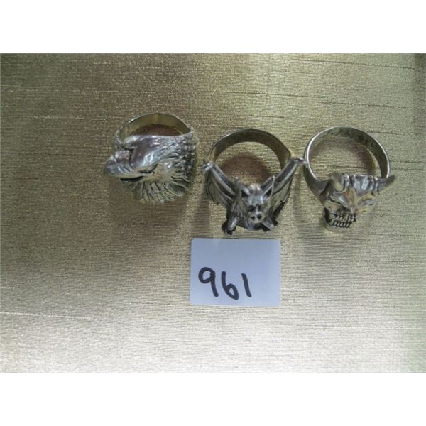 BAT RING, EAGLE RING, AND THE DEVIL RING