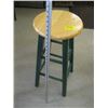 Image 1 : WOOD AND GREEN STOOL