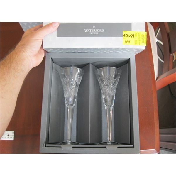 2 PR OF WATERFORD CRYSTAL WINE GLASSES