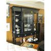 Image 2 : LARGE DARK CHINA CABINET DISPLAY CASE