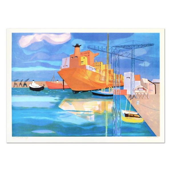 Georges Lambert (1919-1998), "Brest" Limited Edition Lithograph, Numbered and Hand Signed.