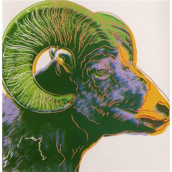 Andy Warhol- Screenprint in colors "Bighorn Ram"
