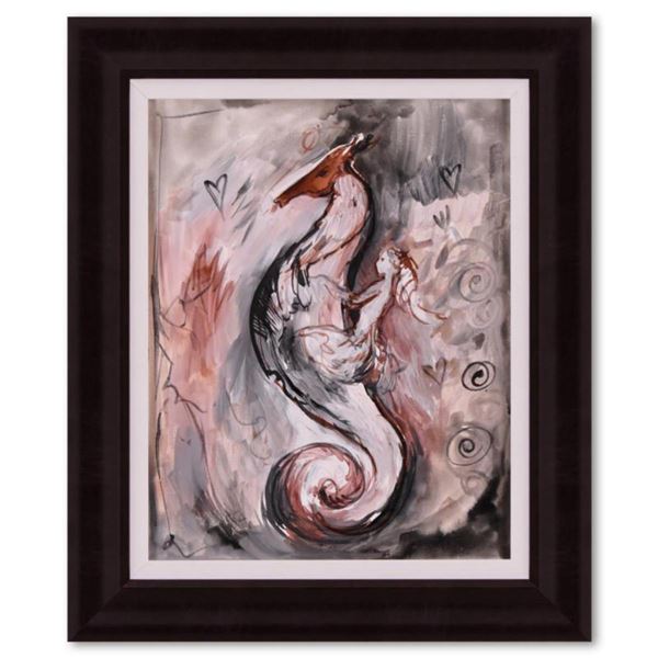 Marta Wiley, Framed Original Mixed Media Painting on Canvas with Letter of Authenticity. (Unsigned)