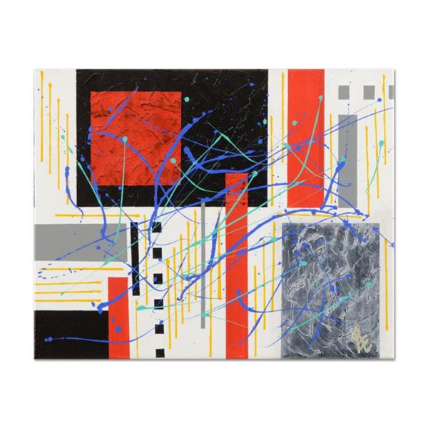 George Marlowe, "Basics" Hand Signed Original Acrylic Painting on Canvas with Letter of Authenticity