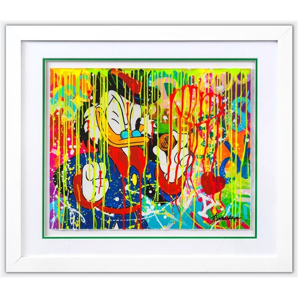 Nastya Rovenskaya- Original Mixed Media on Paper "Found The Gold"