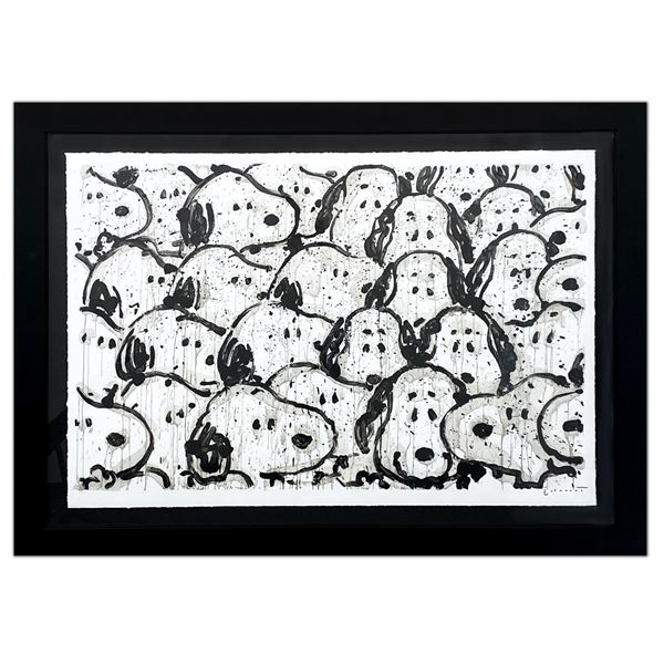 Tom Everhart- Hand Pulled Original Lithograph "Crashing the Party"