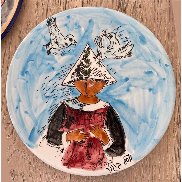 Yosl Bergner- Ceramic plate "Untitled"