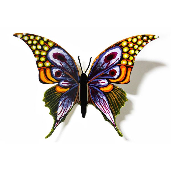 Patricia Govezensky- Original Painting on Cutout Steel "Butterfly CLXX"