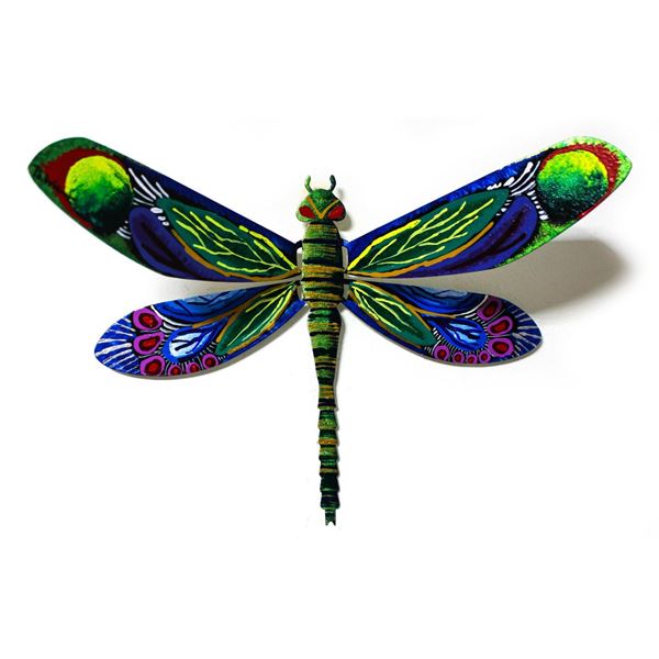 Patricia Govezensky- Original Painting on Cutout Steel "Dragonfly CXII"