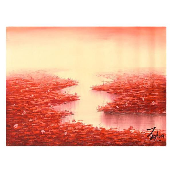 Zahra, Original Oil Painting (40" x 28") on Canvas, Hand Signed with Letter of Authenticity.