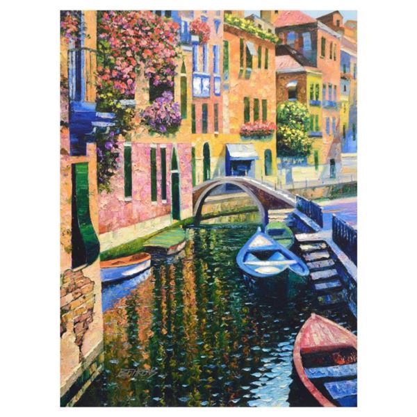 Howard Behrens (1933-2014), "Romantic Canal" Limited Edition on Canvas, Numbered and Signed with COA