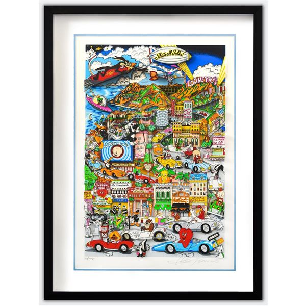 Charles Fazzino- 3D Construction Silkscreen Serigraph "Looneywood"