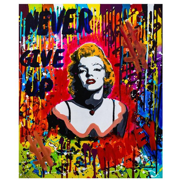 Nastya Rovenskaya- Mixed Media "Pink Marilyn"