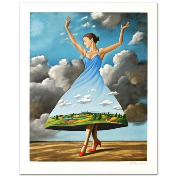 Rafal Olbinski- Hand Pulled Original Lithograph "Texture of Casual Desire"