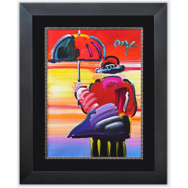 Peter Max- Original Mixed Media "Umbrella Man"