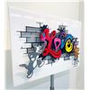 Image 3 : Shimon Mimoun- Layers of metal in a plasma cutting technique, hand painted  "LOVE"