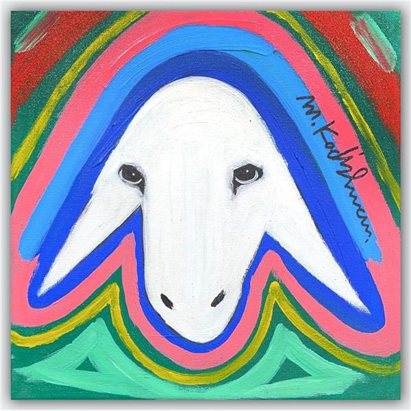 Menashe Kadishman- Original Acrylic on Canvas "Untitled"