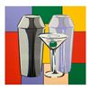 Image 1 : Steve Kaufman (1960-2010) "Martini" Hand Signed and Numbered Limited Edition Hand Pulled silkscreen 