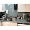 Image 2 : CONTENTS OF LUNCH ROOM INC. FRIDGE / FREEZER, SINGLE DOOR COOLER,