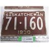 Image 3 : Pair of 1930 Sask License Plates