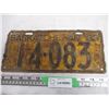 Image 1 : 1933 Sask License Plate