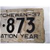 Image 3 : 1937 Sask License Plate