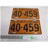 Image 1 : pair of 1939 Sask License Plates