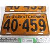 Image 3 : pair of 1939 Sask License Plates