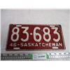 Image 1 : 1946 Sask License Plate