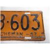 Image 3 : 1947 Sask License Plate