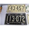 Image 2 : 6 Sask License Plates - 1951-52-53-55-57-59