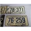 Image 3 : 6 Sask License Plates - 1951-52-53-55-57-59