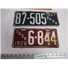 Image 3 : 1926,27,29 Sask License Plates