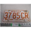 Image 1 : 1976 BC License Plate