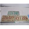 Image 1 : 1970,71,73 Sask License Plates