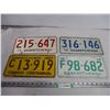 Image 1 : 1967,68,75,76 Sask License Plates