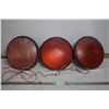 Image 1 : 3 Red Traffic Lights - 12" diameter