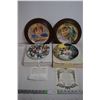 Image 1 : 4 collectors plates, 2 with frames