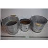 Image 1 : 3 Galvanized Pails
