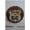 Image 1 : Route 66 bottle cap tin sign