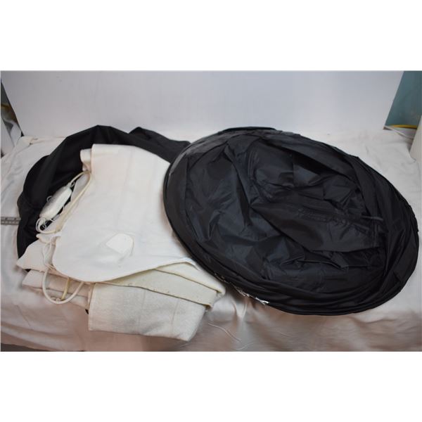 Pop up Tent and Heated Blanket