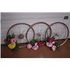 Image 1 : 3 bike rim garden ornaments