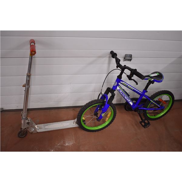 Kids BMX type bike + scooter