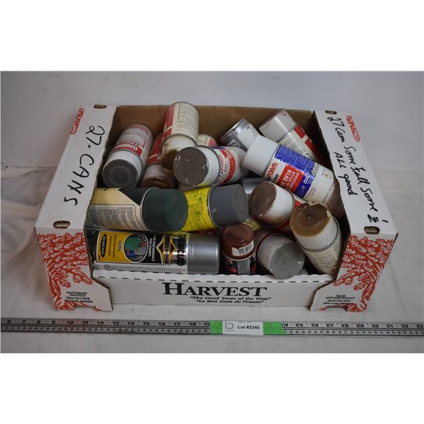 27 Cans of spraypaint (various levels of full/emtpy)