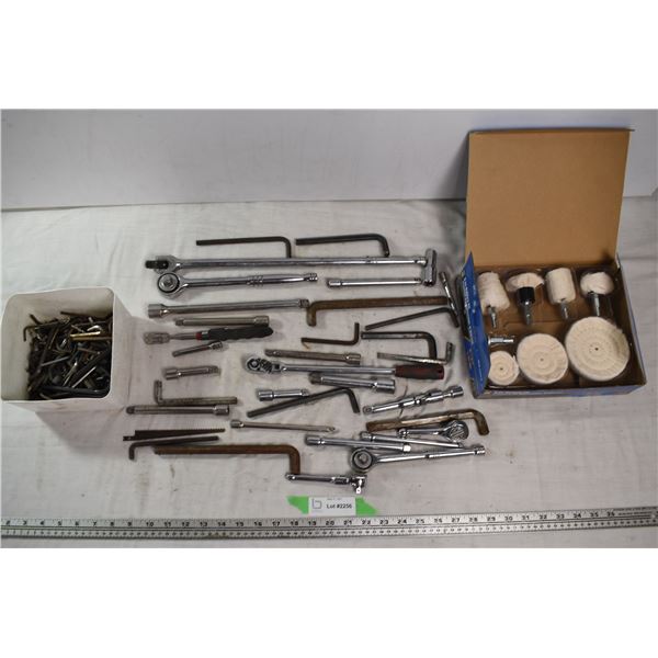 Allan keys, 8 pc buffering kit, ratchets