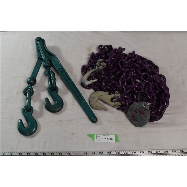 14' painted chain with 5400lb load binder