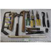 Image 1 : Assorted box of hammers, tins snips & misc.