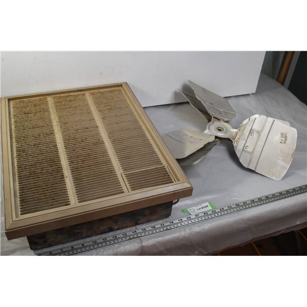 Electric fan vent & fan blades